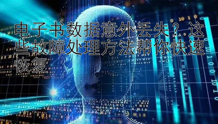 电子书数据意外丢失？这些故障处理方法帮你快速恢复